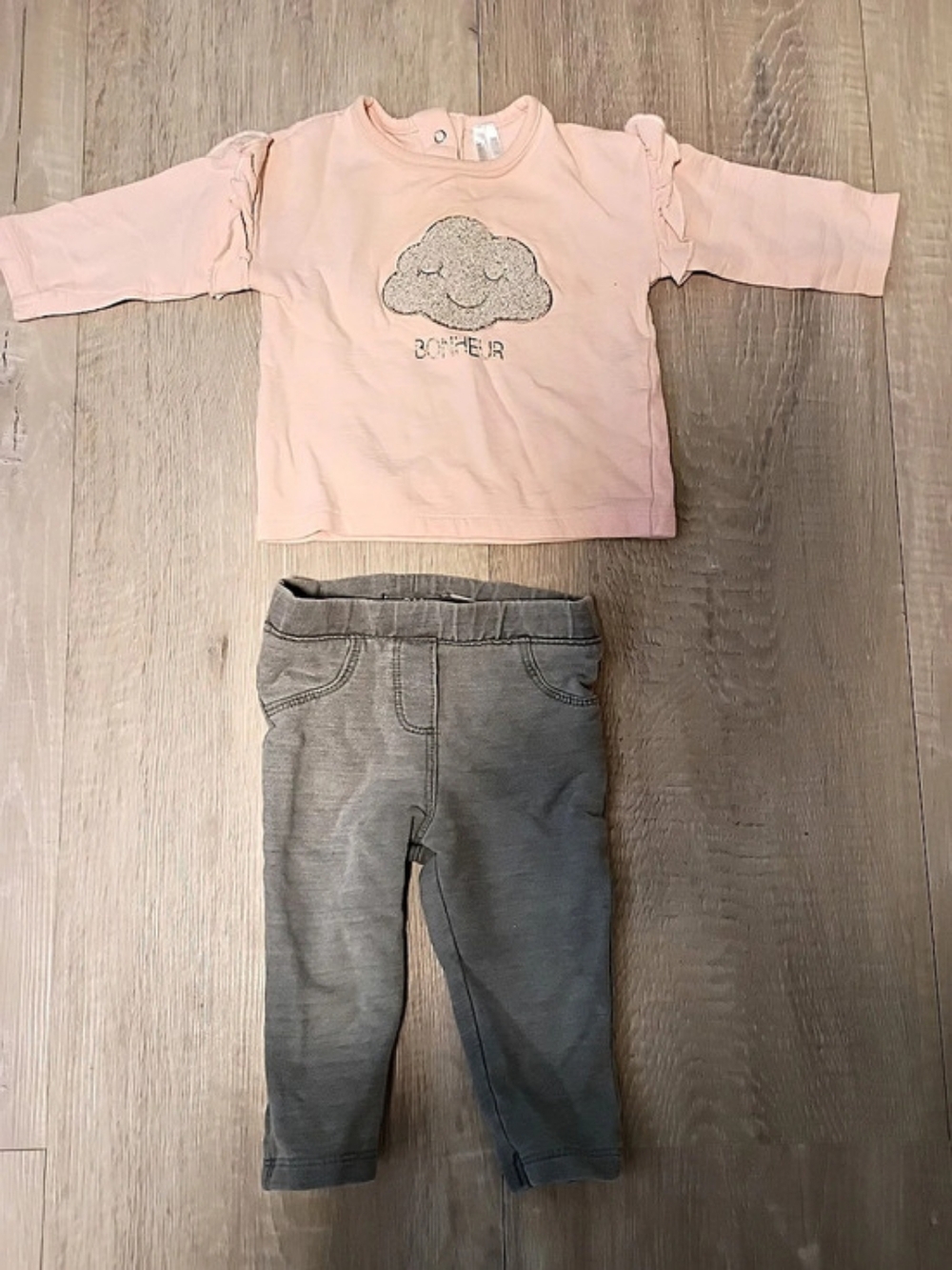 Orchestra Baby Clothing Set Pink & Gray Size 0-3M